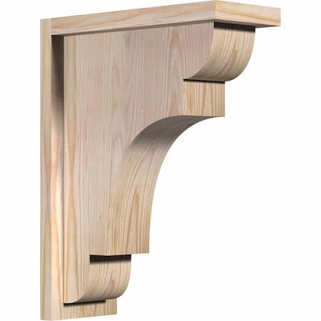 New Brighton Smooth Corbel W/Backplate, Douglas Fir, 5 1/2W X 14D X 18H